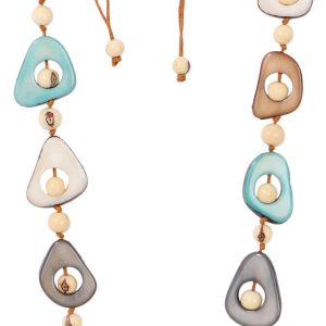 Tagua Aztec Multi Pastel Necklace