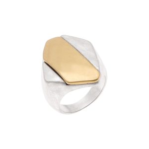 Bella Uno Two-Tone Diamond-Shaped Ring