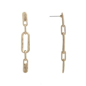Bella Uno Linear Link Drop Earrings
