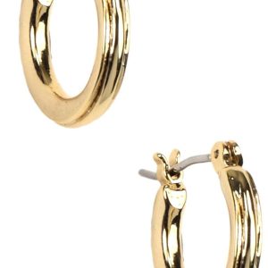 Napier Small Textured Hoop Earrings