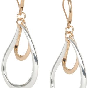 Anne Klein Two Tone Drop Earrings