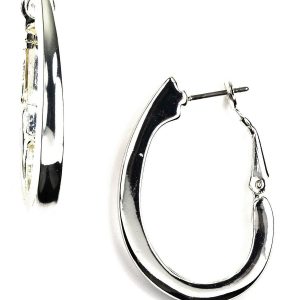 Napier Large Oval Hoop Earrings