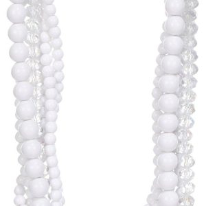 Bay Studio Multi-row Beaded Necklace and Earrings Set