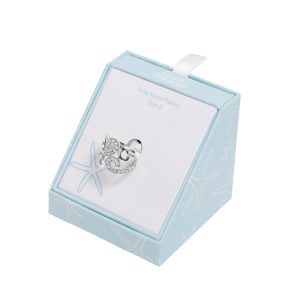 Ocean Treasures Swirl Crystal Ring