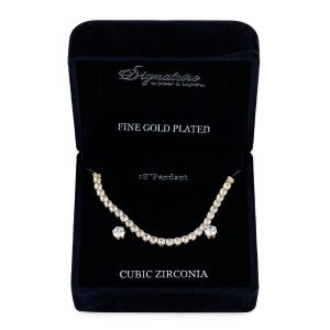 Signature CZ Necklace & Earrings Set