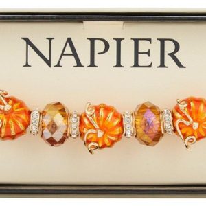 Napier 7.5 in Pumpkin Charm Bracelet