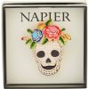 Napier Enchanted Day Of The Dead Skull Brooch Pin