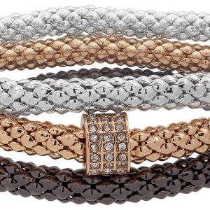 Nine West Boxed 3-pc. Tri-Tone Mesh Bracelet Set