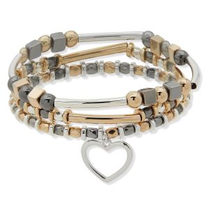 Nine West 3-Row Beaded Layered Bracelet
