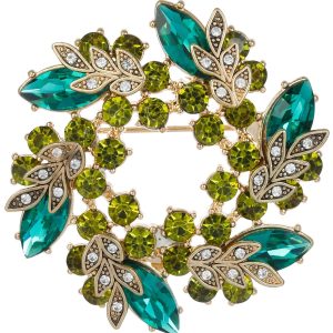 Napier Boxed Wreath Pin Brooch