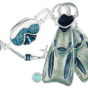 Napier Boxed Into Spring Snorkling Pin Brooch