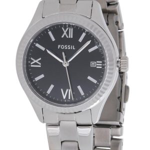 Fossil Womens Silver Roman Numeral Watch