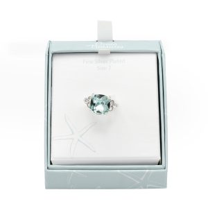 Ocean Treasures Boxed Crystal Cushion Ring