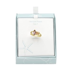 Ocean Treasures Boxed CZ Marquise Ring