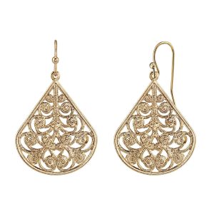 Vintage Filigree Teardrop Earrings