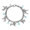 1928 Jewelry Silver Tone Pewter Dog Charm Bracelet