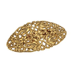 1928 Jewelry Oval Filigree Barrette