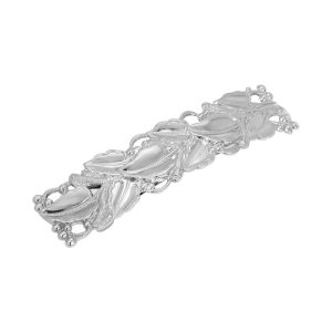 1928 Jewelry Silver Tone Leaves Hair Barrette