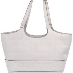 Nautica Lattice Quilt Embossed Tote Bag