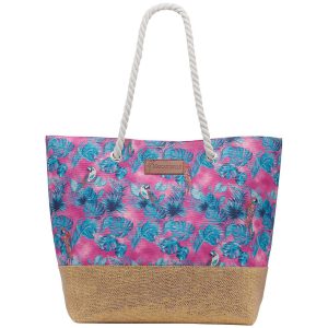 Margaritaville Parrot Canvas Beach Tote BagSwimwear-Beach Essentials-Beach Bags