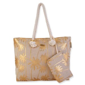 Sun N' Sand Linen Beach Tote Bag