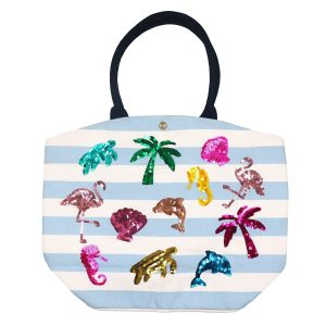 Simply Southern Sequin Beach Tote Bag