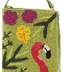 Bamboo Trading Co. Flamingo Garden Bead Wristlet
