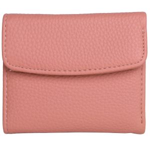Buxton Solid Pebbled Vegan Leather Mini Trifold Wallet