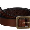 Glorida Vanderbilt Womens Textured Genuine Leather Belt