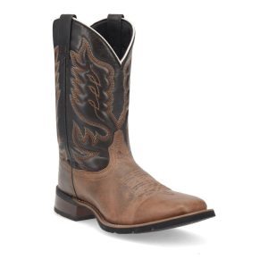 Laredo Mens Montana Two Tone Leather Cowboy Boot