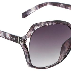 Nine West Womens Tortoiseshell Rectangle Sunglasses