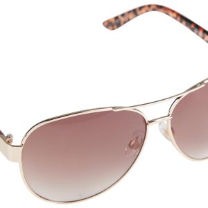 Nine West Womens Tortoise Stem Aviator Sunglasses