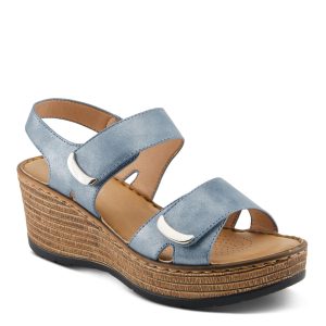 Patrizia Womens Woodrow Adjustable Strap Wedge Sandals