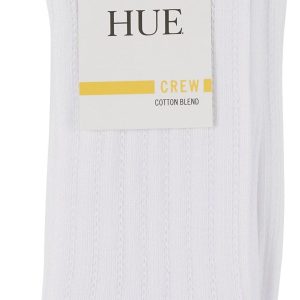 Hue Womens 3 Pk Scalloped Pointelle Crew Socks