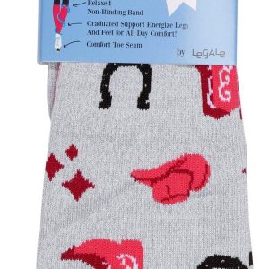 Skinergy Womens Cowboy Print Compression Socks