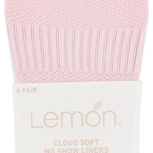Lemon Womens 6-Pack Airbrush Liner Socks