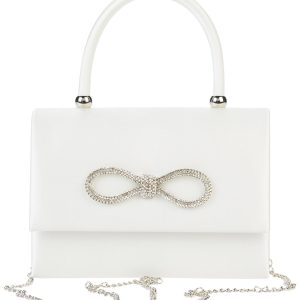 Silk Clutch With Bling Bow