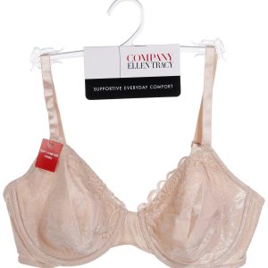 Company Ellen Tracy Lace Trim Jacquard Underwire Bra