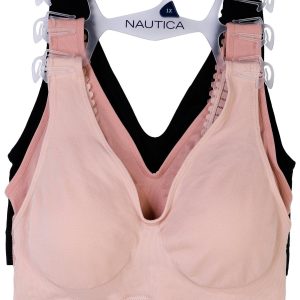 Nautica Womens 3 Pk Wire Free Lounging Bra with Lace