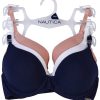 Nautica Womens 3 Pk Branded Straps Molded Bra