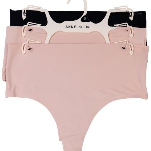 Anne Klein Womens 3 Pk Smoothing Shaping Thong Underwear