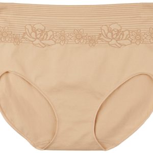 Women's Seamless Floral Stripe Full Briefs