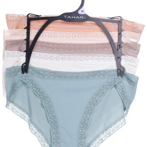 Tahari Womens 5-Pack Lace Trim Bikini Panties