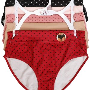 Gloria Vanderbilt Womens 5 Pk Microfiber Hi-Cut Panties