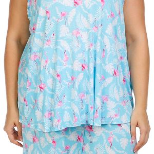 Ellen Tracy Plus 2 Pc Sleeveless Bermuda Pajama Set