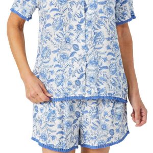 Jaclyn Womens Cardamon Short Sleeve Pajama Set