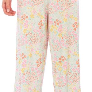 Coral Bay Womens Floral Print Cooling Sleepwear Pants