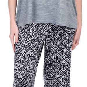 Muk Luks Womens 2 Pc Print Capri Sleepwear Set
