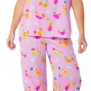 Room Service Womens 2 pc Print Pajama Set