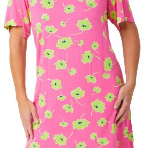 Sanctuary Womens Short Sleeve Print Sleepshirt